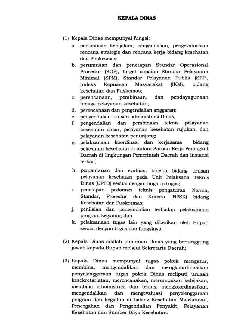 Tugas Pokok Dan Fungsi Dinas Kesehatan Kabupaten Cirebon
